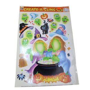 Color Clings Create A Cling Halloween Window Witches Brew Cauldron 1990s 91913